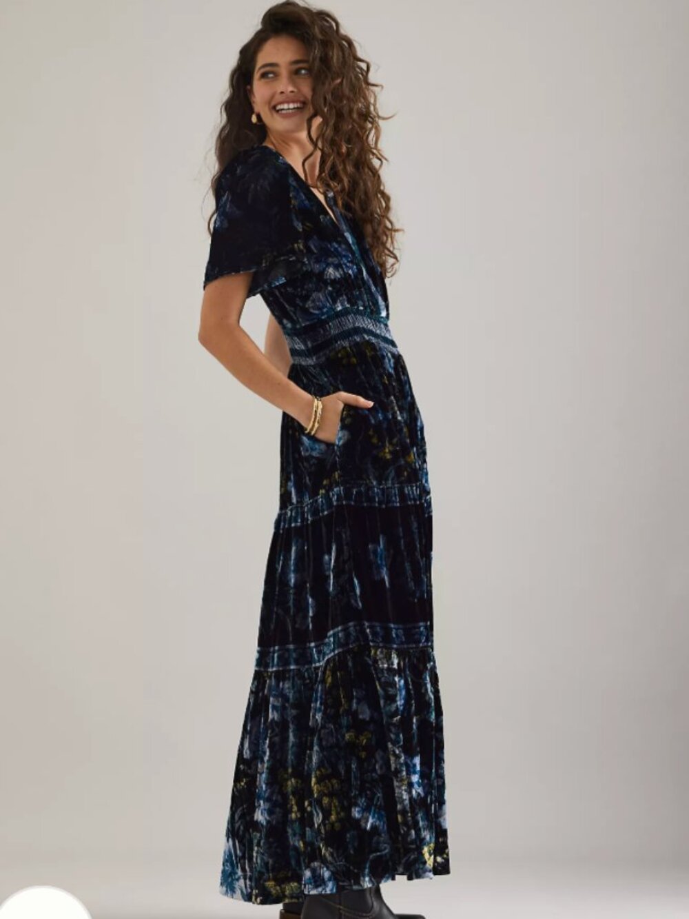 Anthropologie The Somerset Velvet Maxi Dress NEW with tags Medium